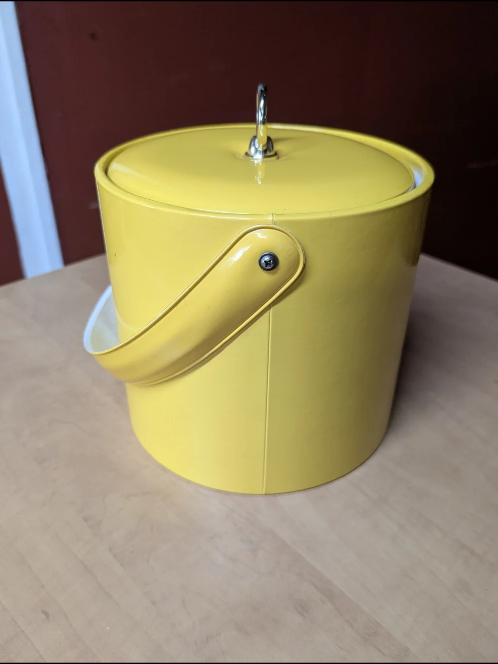 MCM Georges Briard Bright Yellow Ice Bucket Barware